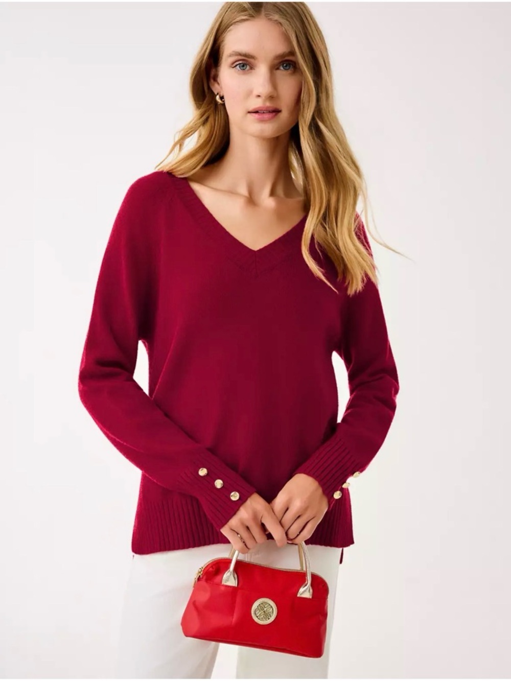 NWT Lilly Pulitzer Kerrington Top Handle Mini Bag “Cranberry Red” - Picture 4 of 7